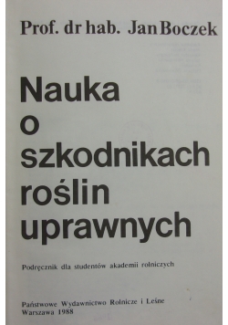 Nauka o szkodnikach roślin uprawnych