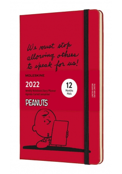 Kalendarz 2022 tygodniowy 12ML Peanuts scarlet red