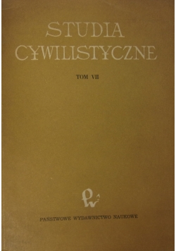 Studia cywilistyczne, t.VII