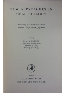 New approaches in cell biology