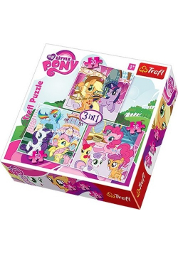 Puzzle 3w1 My Little Pony Zabawy kucyków