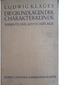 Die grundlagender charakterkunde, 1936 r.