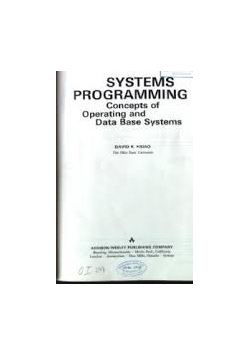 Systems programming Concepts of Operating and Data Base  Systems