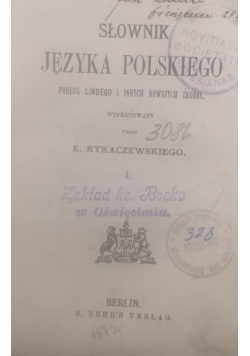 Słownik języka polskiego 2 tomy w 1, 1873 r.