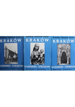 Katalog Zabytków Sztuki Kraków 3 Tomy