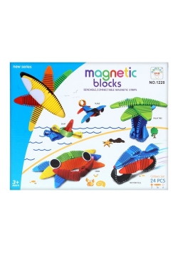 Klocki magnetyczne 24 elementy