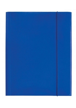 Papierowa teczka z gumką 400g granatowa