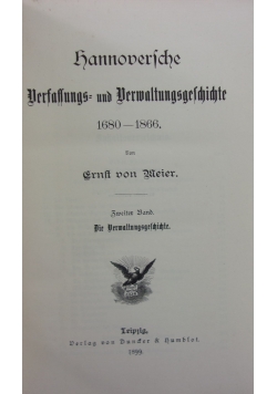 Hannoversche Verfassungs 1680 - 1866 r.,1899 r.