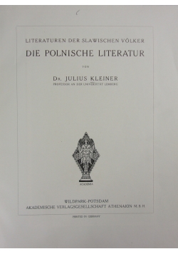 Die Polnische literatur 1929 r.