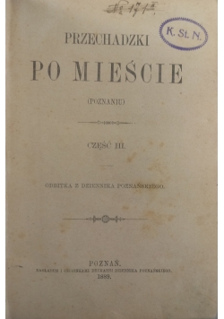 Przechadzki po mieście, część III i IV, 1889 r.