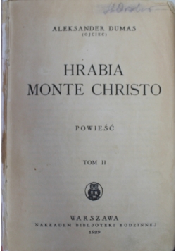 Hrabia Monte Christo tom II 1929 r.
