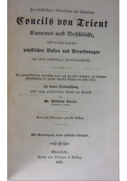 Concils von Erient, 1851 r.