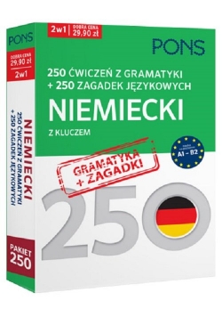 250 ćwiczeń z gramatyki Niemiecki +250 zagadek