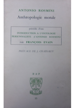 Antropologie morale