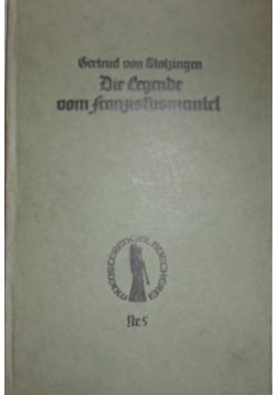 Die Legende vom Mantel des heiligen Franz, 1937 r.