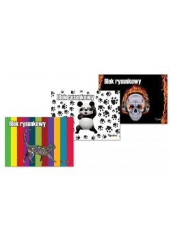 Blok rysunkowy A4 20 kartek biały mix