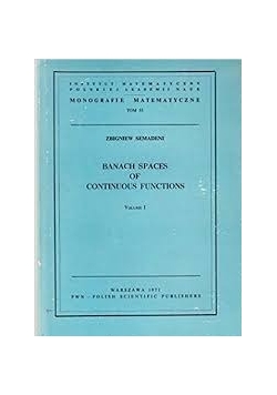 Banach spaces of continuous functions. Volume I