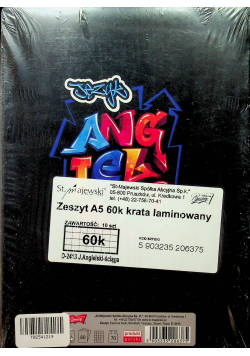 Zeszyt A5 w linie 60 kartekAngielski 10 sztuk mix Nowe