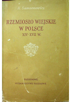 Rzemiosło wiejskie w Polsce XIV XVII w