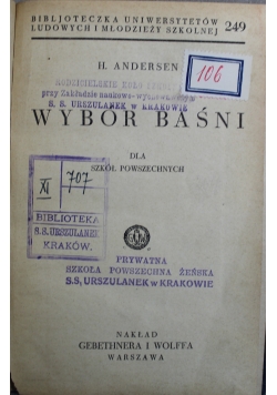 Wybór Baśni 1937 r