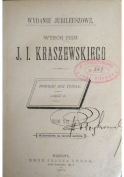 Wybór pism, 1879r.