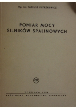 Pomiar Mocy silników spalinowych