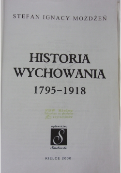Historia Wychowania 1795-1918