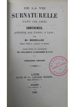 De la vie surnaturelle 1868 r.
