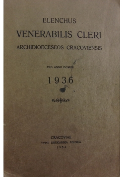 Elenchus Venerabilis Cleri Archidioeceseos Cracoviensis, 1936 r.