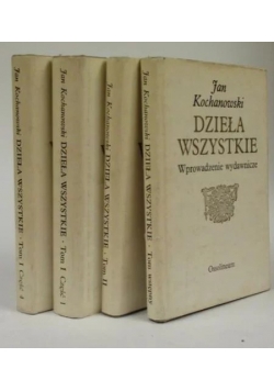 Jan Kochanowski dzieła wszystkie - 4 książki