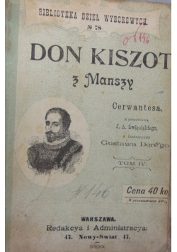 Don Kiszot z Manszt. Tom IV, 1899 r.