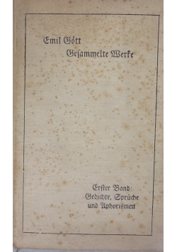 Gefammelte Werfe ,1919r.