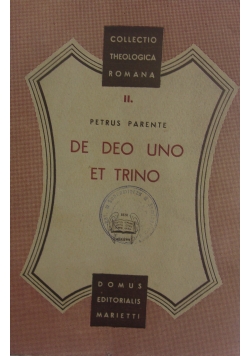 Tractatus de deo uno et trino, 1938 r.