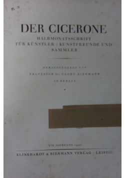 Der Cicerone 1927 r.