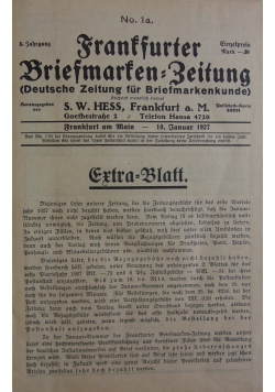 Franksurter Briefmarken-Zeitung, ok. 1927r.