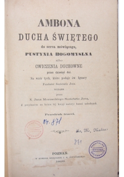 Ambona Ducha Świętego , 1869