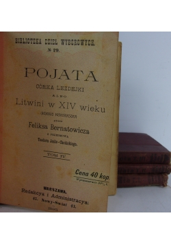 Pojata, tom I-IV, 1898r.
