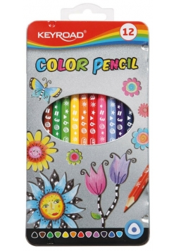 Kredki ołówkowe Keyroad trójkątne 12 sztuk