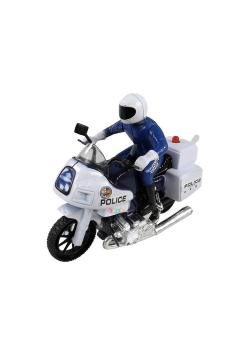 Motocykl ścigacz z policjantem