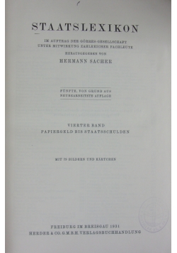 Staatslexikon tom IV, 1931r.