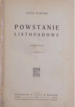 Powstanie listopadowe, 1920 r.