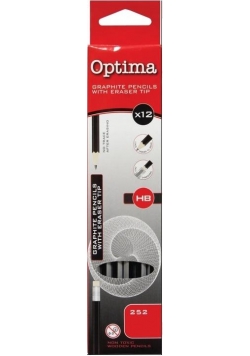 Ołówek z gumką HB (12szt) OPTIMA
