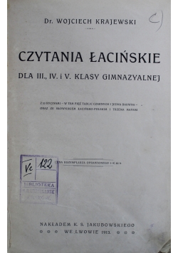 Czytania łacińskie 1913 r.