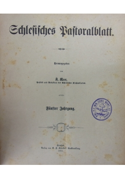 Schlesisches Pastoralblatt, 1884r.