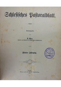 Schlesisches Pastoralblatt, 1884r.