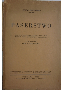 Paserstwo, 1930 r.