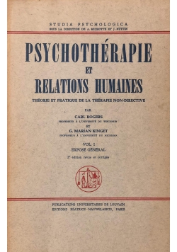 Psychothérapie et relations Humaines