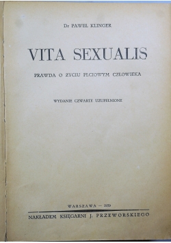 Vita sexualis, 1939r.