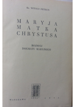 Maryja Matka Chrystusa
