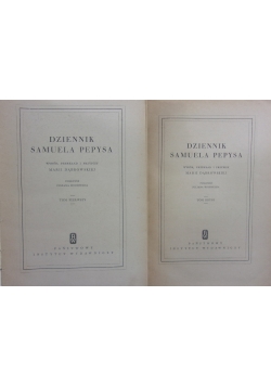 Dziennik Samuela Pepysa, Tom I-II